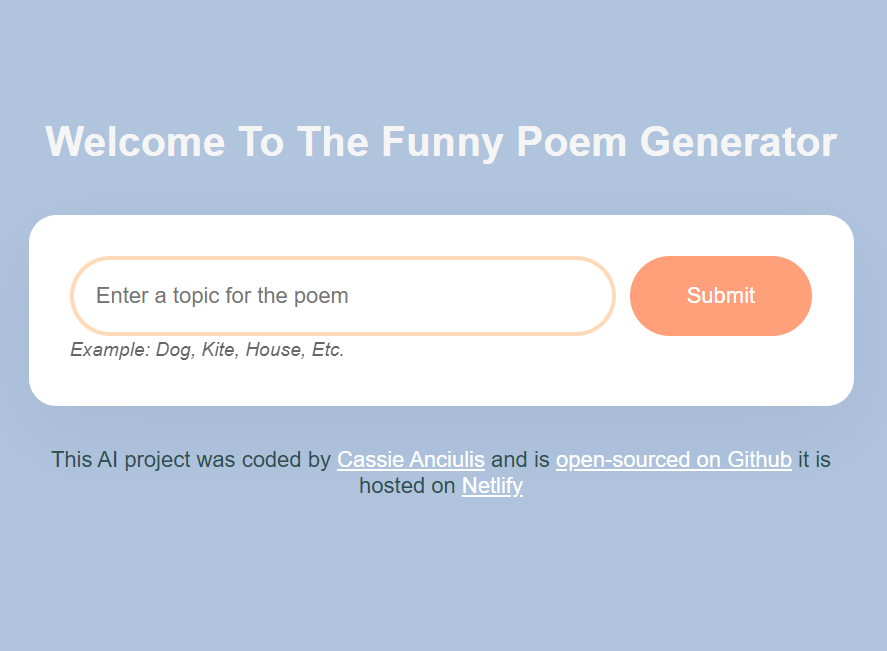 poem-generator-landing-page